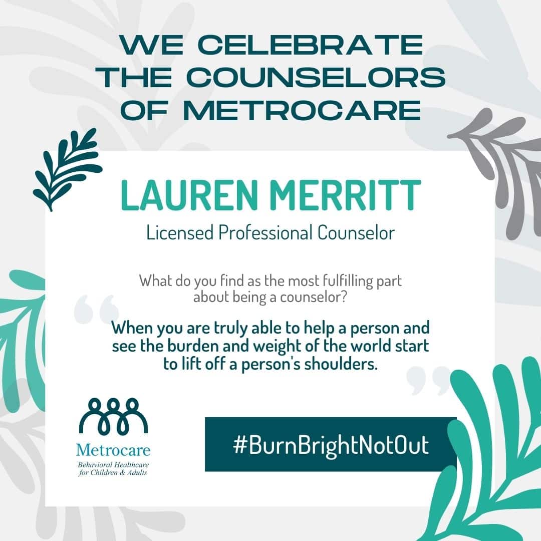 Lauren Metrocare National Counseling Awareness Month