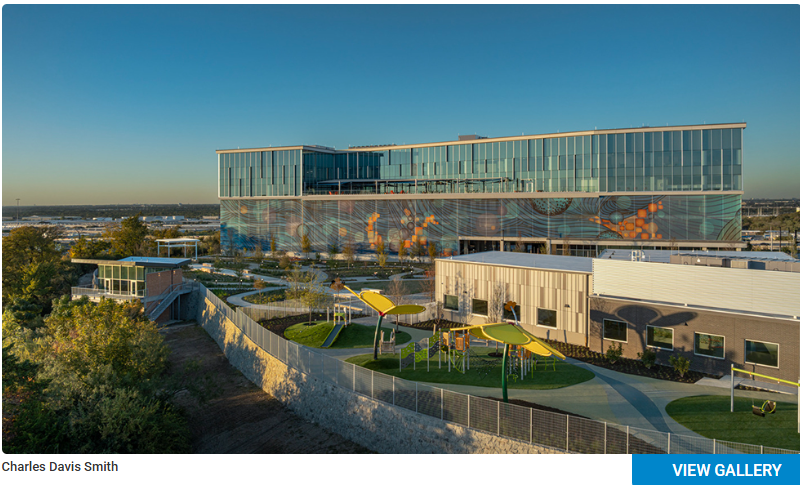 Aerial photo of Metrocare's Mental Health And Disability Innovation Center